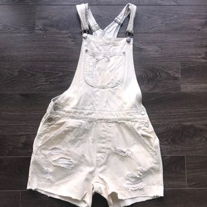 American eagle short overalls